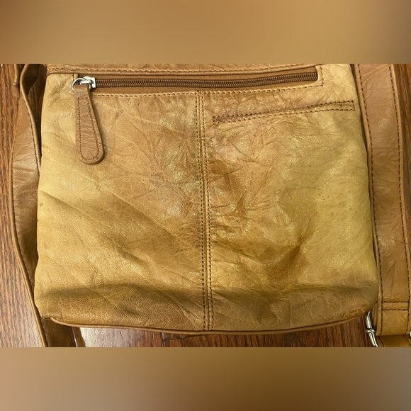 Stone Mountain USA Purse/Crossbody Brown Leather Adjustable Strap Pockets - Picture 8 of 8